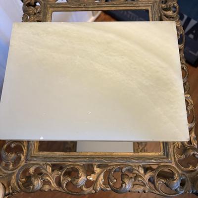 Ornate Brass and Marble Table (LR-ES)