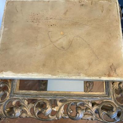 Ornate Brass and Marble Table (LR-ES)