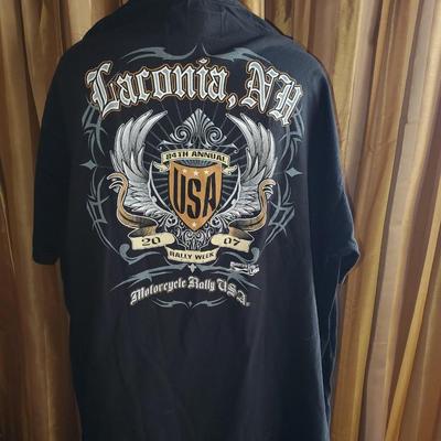 Vintage 2007 Laconia NH 84th Annual Black Rally Week Tee Shirt Size XXL