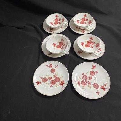 Hutschenreuther Bone China Partial Tea Service & Asian Style Bowl (K-ES)