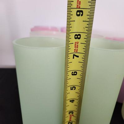 Lot of 23 Vintage Mid Century Majestic USA Ribbed Plastic Drinking Glass Cups