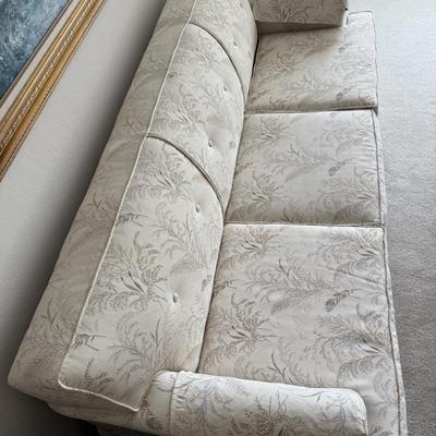 Stearns & Foster Convertible Sleeper Sofa Floral Button-Tufted 3-Seater