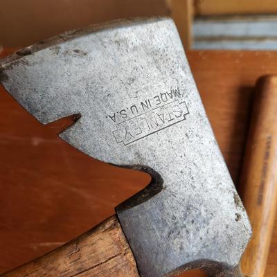 Tool Lot Hammers, Craftsman Chisels , Stanley Plumb Hatchets
