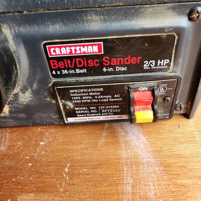 Craftsman Belt Disc Sander 4x36 Belt 6" Disc tested