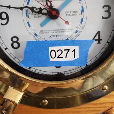 Ship Wheel Clock 20" Handmade