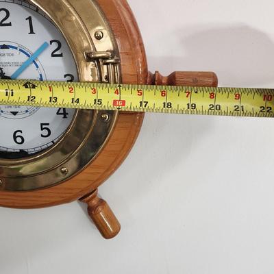 Ship Wheel Clock 20" Handmade