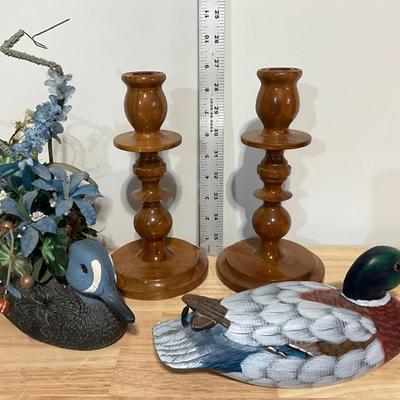 Wooden Candle Sticks, Wooden Ducks