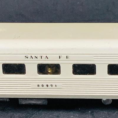 LOT 736: Lot of (4) Santa Fe Silver Passenger Cars