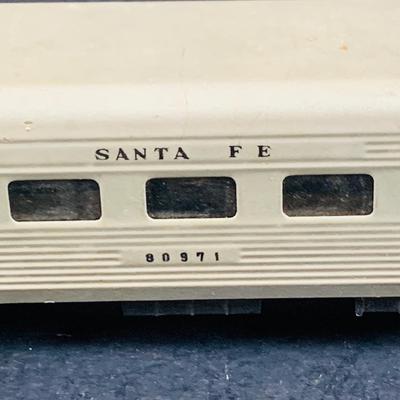 LOT 736: Lot of (4) Santa Fe Silver Passenger Cars