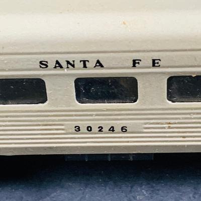 LOT 736: Lot of (4) Santa Fe Silver Passenger Cars