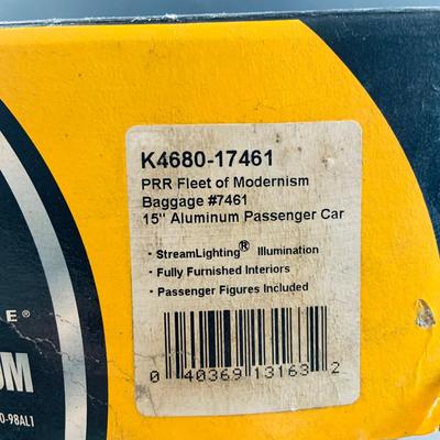 LOT 737: K-Line O Scale Passenger Cars In Boxes Including Aluminum Pennsylvania Baggage 7461, and Washington View Observation Car K...