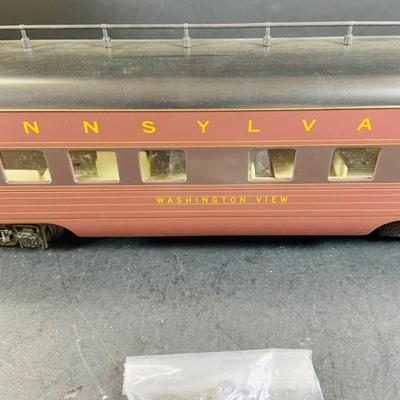 LOT 737: K-Line O Scale Passenger Cars In Boxes Including Aluminum Pennsylvania Baggage 7461, and Washington View Observation Car K...