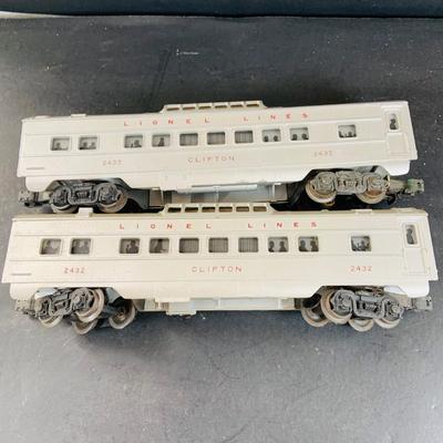 LOT 741: Large Assortment of Lionel and Marx O/24 Gage Lionel Line Passinger Cars and Santa Fe Diesel Engine
