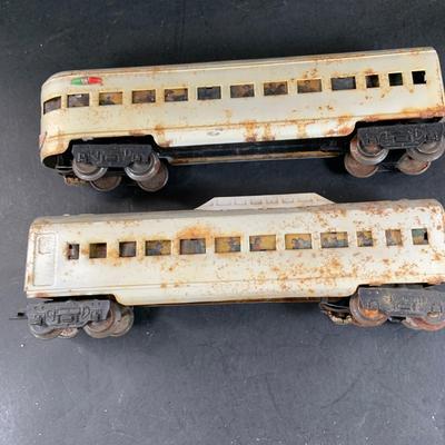 LOT 741: Large Assortment of Lionel and Marx O/24 Gage Lionel Line Passinger Cars and Santa Fe Diesel Engine