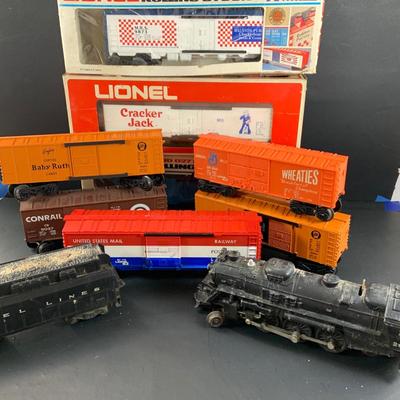 LOT 745: Collection of 0 / 27 Gauge Train Cars From Lionel and K-Line Including Lionel LIne Locomotive and Tinter, Branded Box Carss From...