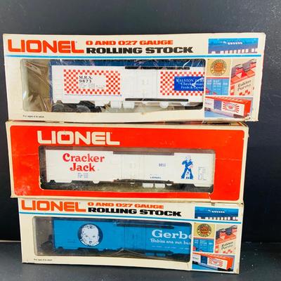 LOT 745: Collection of 0 / 27 Gauge Train Cars From Lionel and K-Line Including Lionel LIne Locomotive and Tinter, Branded Box Carss From...