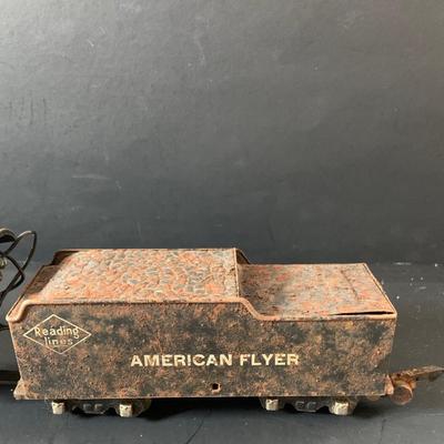 LOT 747: Vintage American Flyer S-Gauge Steam Locomotive and Tender - Reading Line