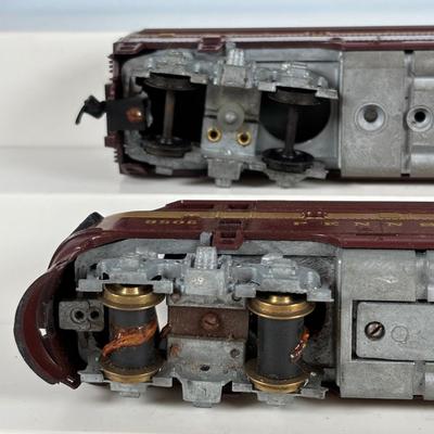 LOT 748: Athearn Genesis HO Union Pacific #2047, Pennsylvania Maroon Locomotive 9506-A and Train Car 9506-B along with Various Train Cars