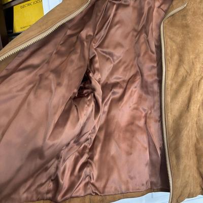 LOT 760: Leather Fashions by Harry Pollack sz46 Jacket & Schott Bros. Rancher Leather/Suede Fringed Jacket sz46