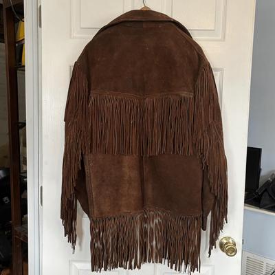 LOT 760: Leather Fashions by Harry Pollack sz46 Jacket & Schott Bros. Rancher Leather/Suede Fringed Jacket sz46