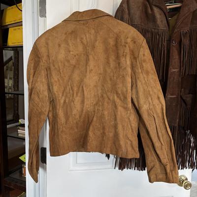 LOT 760: Leather Fashions by Harry Pollack sz46 Jacket & Schott Bros. Rancher Leather/Suede Fringed Jacket sz46
