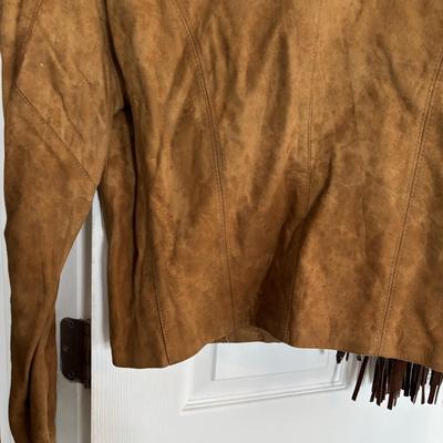 LOT 760: Leather Fashions by Harry Pollack sz46 Jacket & Schott Bros. Rancher Leather/Suede Fringed Jacket sz46