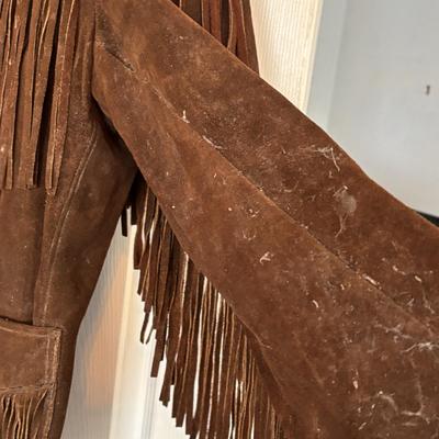 LOT 760: Leather Fashions by Harry Pollack sz46 Jacket & Schott Bros. Rancher Leather/Suede Fringed Jacket sz46