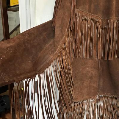 LOT 760: Leather Fashions by Harry Pollack sz46 Jacket & Schott Bros. Rancher Leather/Suede Fringed Jacket sz46
