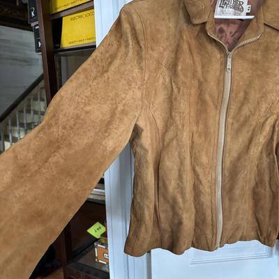 LOT 760: Leather Fashions by Harry Pollack sz46 Jacket & Schott Bros. Rancher Leather/Suede Fringed Jacket sz46