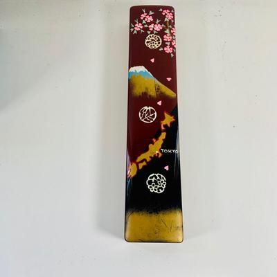 LOT 512: Vintage Japanese Silk and Embroidered Hankies and Robe, Kutani-ware Porcelain Cups with Lids, Lacquer Chop Sticks with Case,