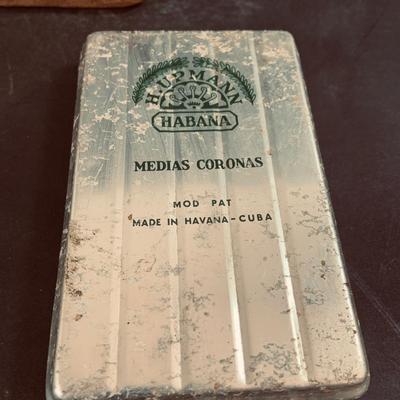 LOT 522: Vintage Durex Cigar Mold and Tin Cigar Case