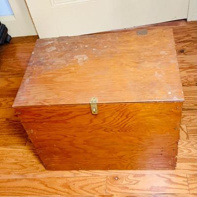 LOT:523: Assortment of Crates and Boxes Including a Dupont Blasting Caps Crate, Wooden Box and Long Crate