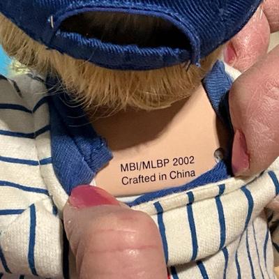 Cubs Porcelain Doll with Quartz Baseball Clock
