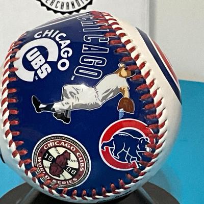 Cubs Porcelain Doll with Quartz Baseball Clock