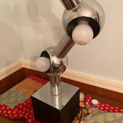 MCM 1970s 70s Robert Sonneman Space Age Orb Ball Chrome Molecule Lamp!