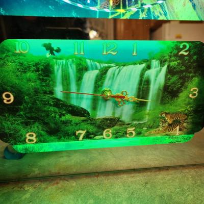 Star Burst American Mirror Motion Clock Working Bar ManCave Den Decor