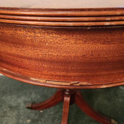 Drum Table w 2 Drawers 24" dia x28"