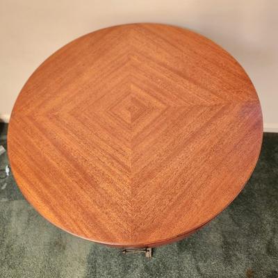 Drum Table w 2 Drawers 24" dia x28"