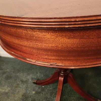 Drum Table w 2 Drawers 24" dia x28"