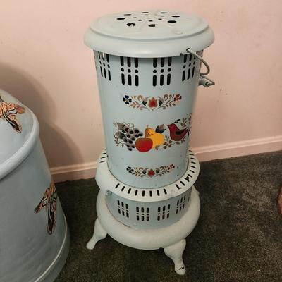 Painted Large Dairy Milk Can & Perfection 525M oil Heater