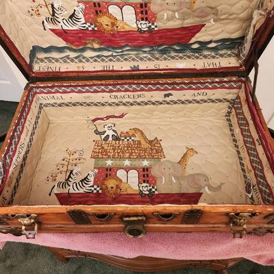 Antique Wooden Trunk 29"x17"x12"