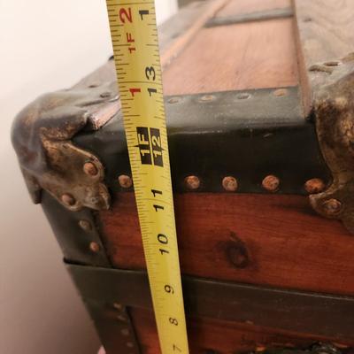 Antique Wooden Trunk 29"x17"x12"