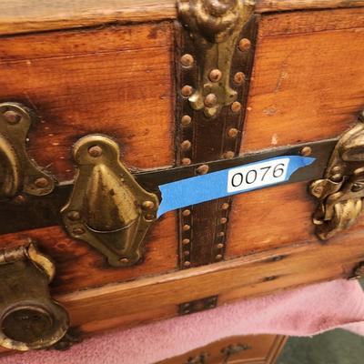Antique Wooden Trunk 29"x17"x12"