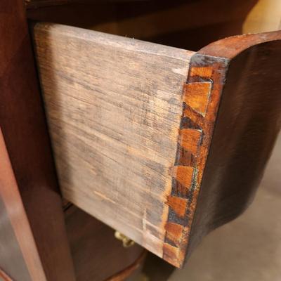 Serpentine Front 2 over 1 Chest Dresser on wheels 38x21x29