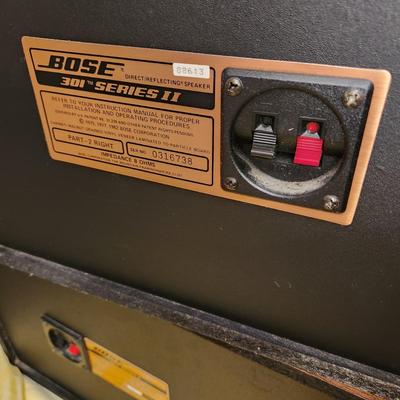 Pair Vintage Bose 301 Series II Speakers untested