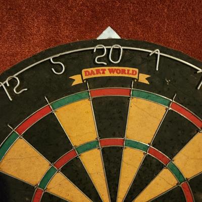 Vintage Dart World Dart Board