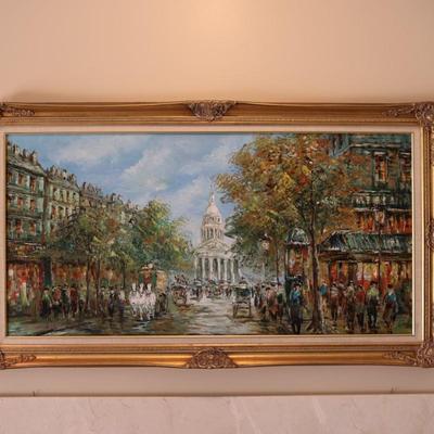 Framed Original Painting on Canvas