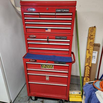3 Craftsman Rolling Tool Chest Cabinets with keys