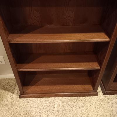 NICE BOOKCASE WITH ADJUSTABLE SHELVES (2)