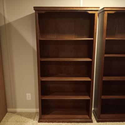 NICE BOOKCASE WITH ADJUSTABLE SHELVES (2)